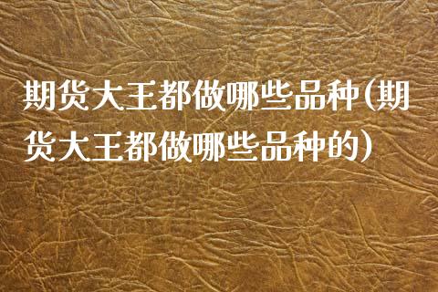 期货大王都做哪些品种(期货大王都做哪些品种的)_https://www.zztgc.com_黄金期货_第1张