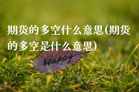 期货的多空什么意思(期货的多空是什么意思)_https://www.zztgc.com_期货入门_第1张