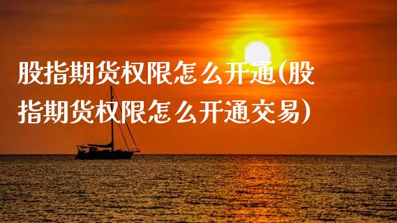 股指期货权限怎么开通(股指期货权限怎么开通交易)_https://www.zztgc.com_期货入门_第1张