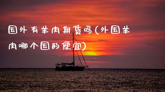 国外有羊肉期货吗(外国羊肉哪个国的便宜)_https://www.zztgc.com_期货入门_第1张