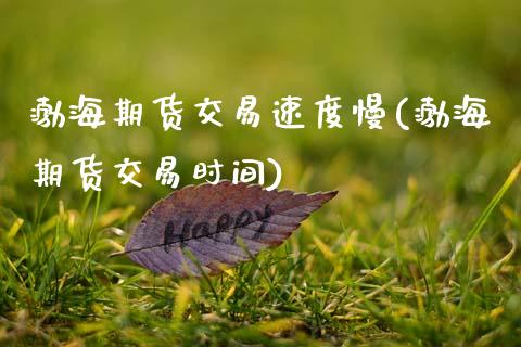渤海期货交易速度慢(渤海期货交易时间)_https://www.zztgc.com_原油期货_第1张