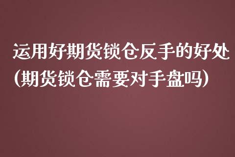 运用好期货锁仓反手的好处(期货锁仓需要对手盘吗)_https://www.zztgc.com_期货入门_第1张