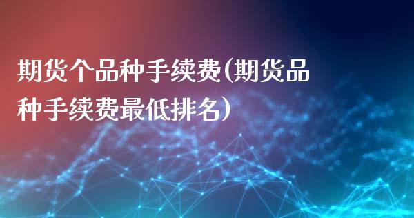 期货个品种手续费(期货品种手续费最低排名)_https://www.zztgc.com_黄金期货_第1张
