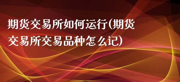 期货交易所如何运行(期货交易所交易品种怎么记)_https://www.zztgc.com_期货入门_第1张