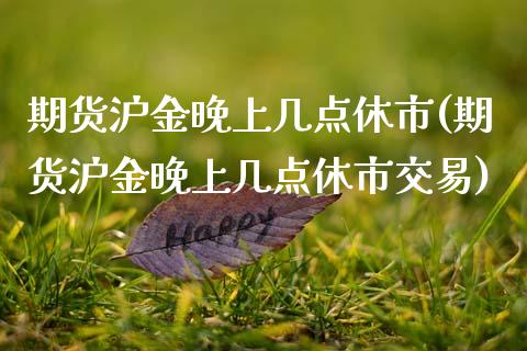 期货沪金晚上几点休市(期货沪金晚上几点休市交易)_https://www.zztgc.com_期货直播_第1张