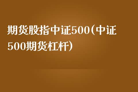 期货股指中证500(中证500期货杠杆)_https://www.zztgc.com_期货直播_第1张