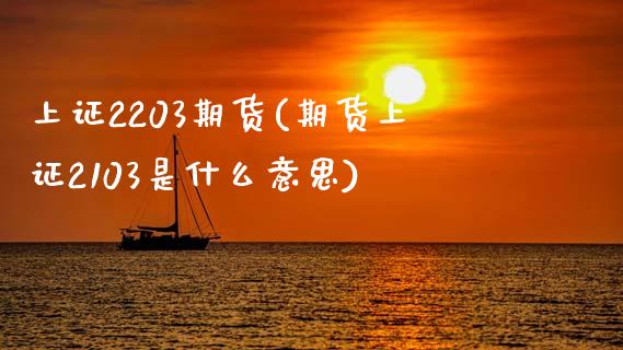 上证2203期货(期货上证2103是什么意思)_https://www.zztgc.com_原油期货_第1张