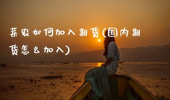 菜农如何加入期货(国内期货怎么加入)_https://www.zztgc.com_期货入门_第1张