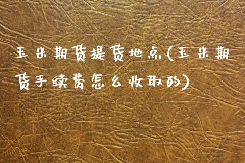 玉米期货提货地点(玉米期货手续费怎么收取的)_https://www.zztgc.com_期货行情_第1张