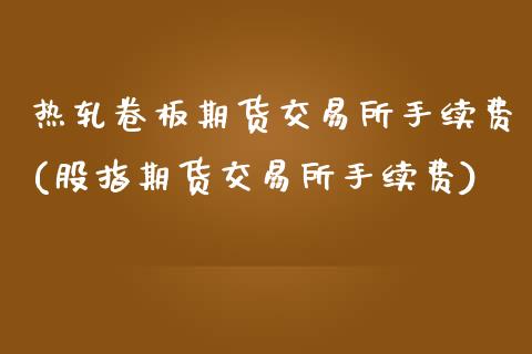 热轧卷板期货交易所手续费(股指期货交易所手续费)_https://www.zztgc.com_期货入门_第1张