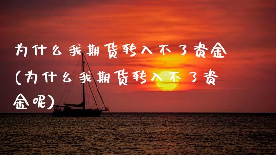 为什么我期货转入不了资金(为什么我期货转入不了资金呢)_https://www.zztgc.com_期货行情_第1张