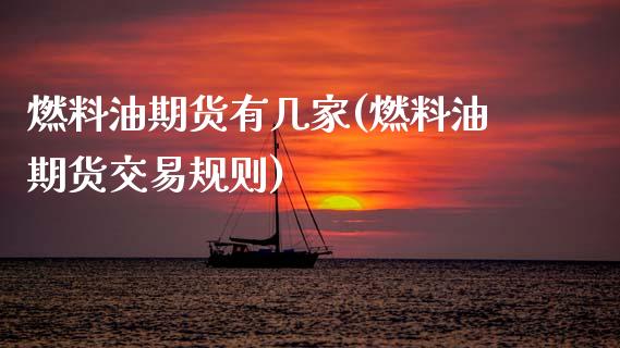 燃料油期货有几家(燃料油期货交易规则)_https://www.zztgc.com_黄金期货_第1张