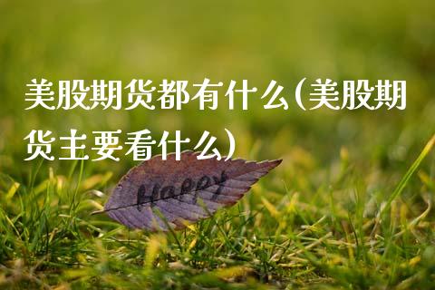 美股期货都有什么(美股期货主要看什么)_https://www.zztgc.com_原油期货_第1张