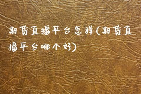 期货直播平台怎样(期货直播平台哪个好)_https://www.zztgc.com_期货入门_第1张