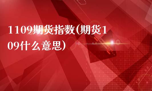 1109期货指数(期货109什么意思)_https://www.zztgc.com_原油期货_第1张