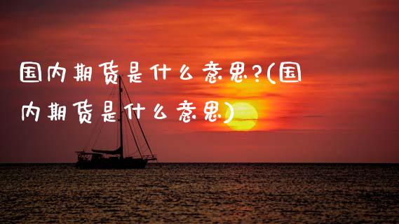 国内期货是什么意思?(国内期货是什么意思)_https://www.zztgc.com_期货行情_第1张
