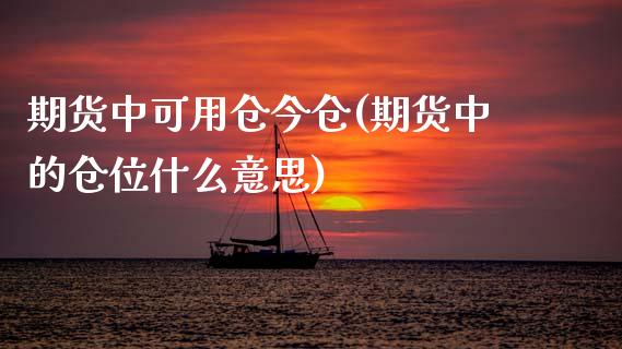 期货中可用仓今仓(期货中的仓位什么意思)_https://www.zztgc.com_期货直播_第1张