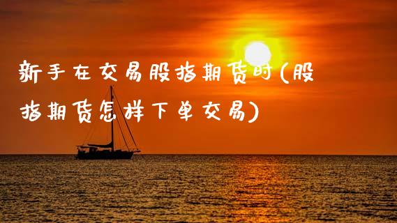 新手在交易股指期货时(股指期货怎样下单交易)_https://www.zztgc.com_期货行情_第1张
