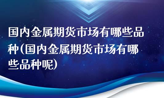 国内金属期货市场有哪些品种(国内金属期货市场有哪些品种呢)_https://www.zztgc.com_期货入门_第1张
