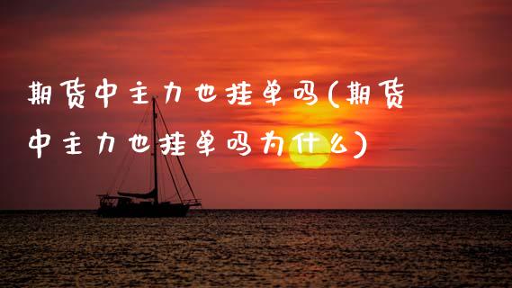 期货中主力也挂单吗(期货中主力也挂单吗为什么)_https://www.zztgc.com_黄金期货_第1张