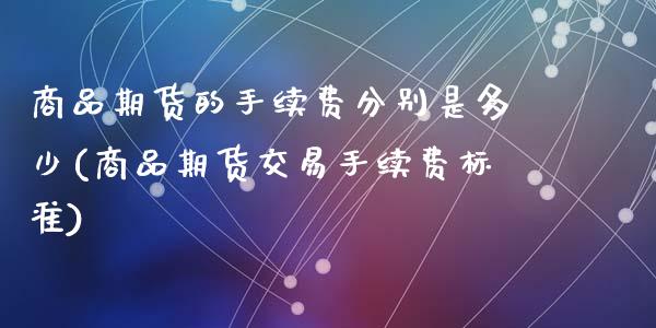 商品期货的手续费分别是多少(商品期货交易手续费标准)_https://www.zztgc.com_黄金期货_第1张
