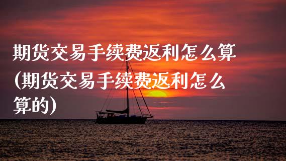 期货交易手续费返利怎么算(期货交易手续费返利怎么算的)_https://www.zztgc.com_原油期货_第1张