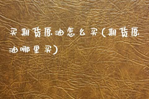 买期货原油怎么买(期货原油哪里买)_https://www.zztgc.com_期货入门_第1张