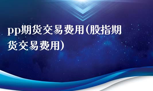 pp期货交易费用(股指期货交易费用)_https://www.zztgc.com_期货入门_第1张