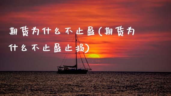 期货为什么不止盈(期货为什么不止盈止损)_https://www.zztgc.com_期货直播_第1张