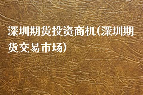 深圳期货投资商机(深圳期货交易市场)_https://www.zztgc.com_期货入门_第1张