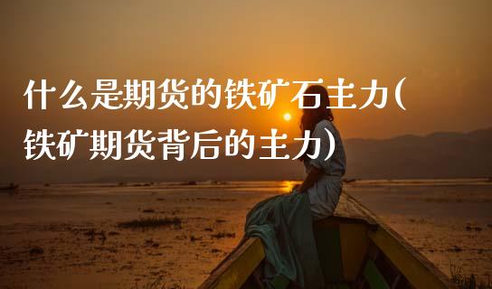 什么是期货的铁矿石主力(铁矿期货背后的主力)_https://www.zztgc.com_期货入门_第1张
