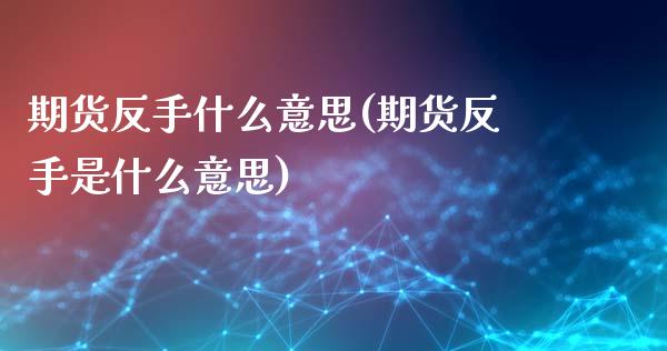 期货反手什么意思(期货反手是什么意思)_https://www.zztgc.com_原油期货_第1张