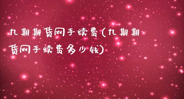 九期期货网手续费(九期期货网手续费多少钱)_https://www.zztgc.com_期货直播_第1张