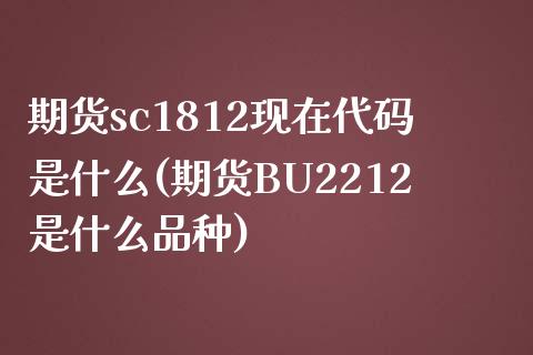 期货sc1812现在代码是什么(期货BU2212是什么品种)_https://www.zztgc.com_期货行情_第1张