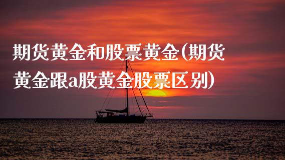 期货黄金和股票黄金(期货黄金跟a股黄金股票区别)_https://www.zztgc.com_原油期货_第1张