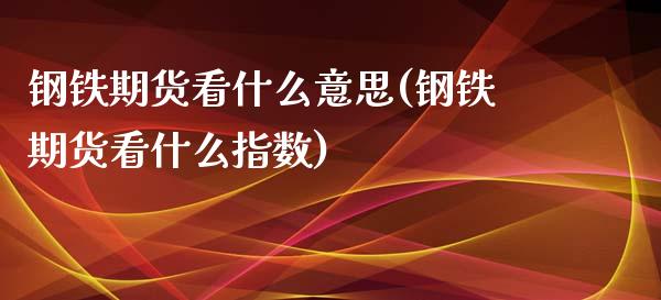 钢铁期货看什么意思(钢铁期货看什么指数)_https://www.zztgc.com_期货开户_第1张