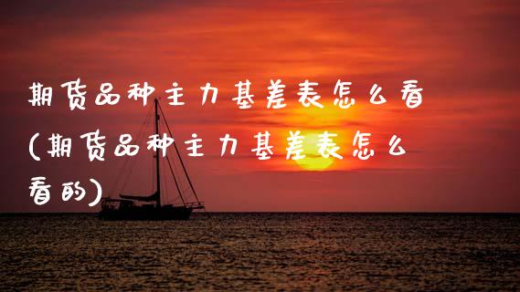 期货品种主力基差表怎么看(期货品种主力基差表怎么看的)_https://www.zztgc.com_期货入门_第1张