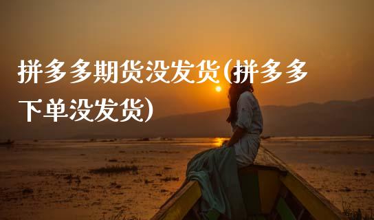 拼多多期货没发货(拼多多下单没发货)_https://www.zztgc.com_期货行情_第1张