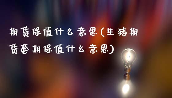 期货保值什么意思(生猪期货套期保值什么意思)_https://www.zztgc.com_原油期货_第1张