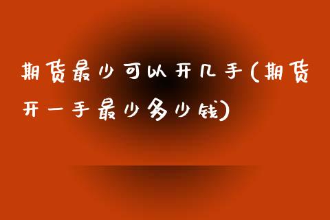 期货最少可以开几手(期货开一手最少多少钱)_https://www.zztgc.com_期货行情_第1张