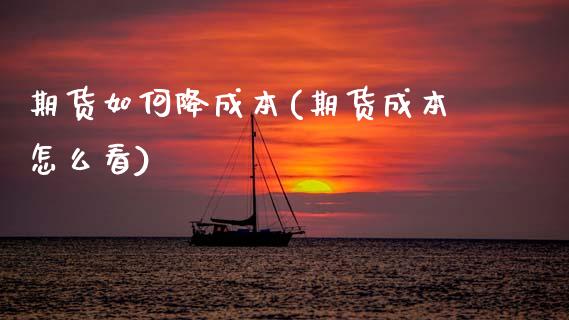 期货如何降成本(期货成本怎么看)_https://www.zztgc.com_原油期货_第1张