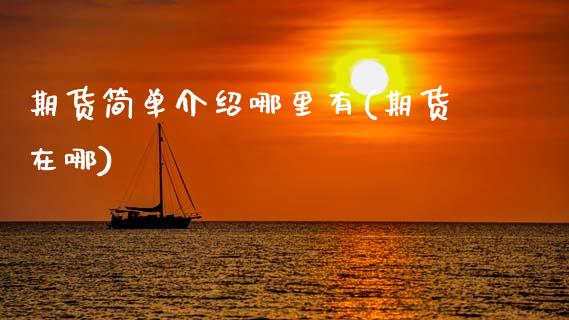 期货简单介绍哪里有(期货在哪)_https://www.zztgc.com_期货入门_第1张