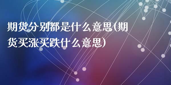 期货分别都是什么意思(期货买涨买跌什么意思)_https://www.zztgc.com_黄金期货_第1张