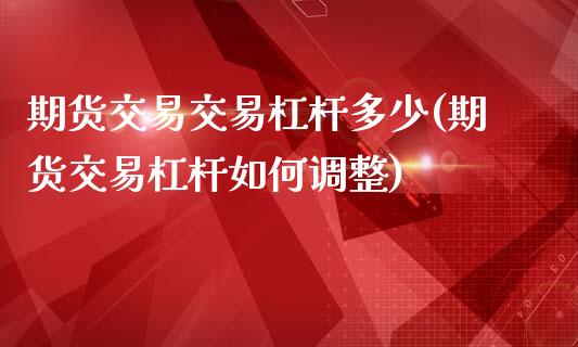 期货交易交易杠杆多少(期货交易杠杆如何调整)_https://www.zztgc.com_黄金期货_第1张