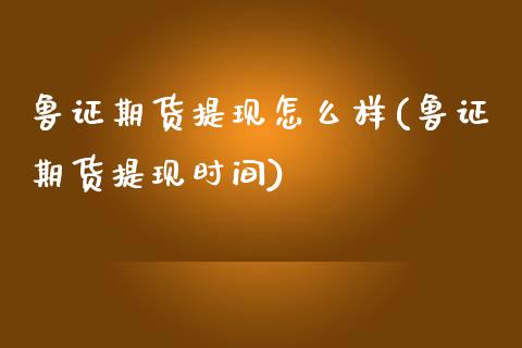 鲁证期货提现怎么样(鲁证期货提现时间)_https://www.zztgc.com_期货开户_第1张