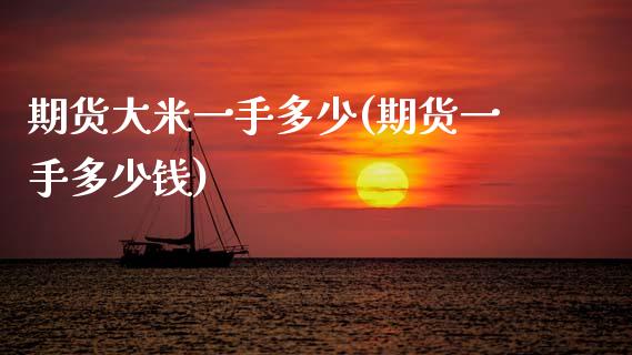 期货大米一手多少(期货一手多少钱)_https://www.zztgc.com_期货行情_第1张
