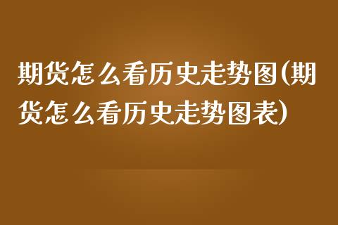 期货怎么看历史走势图(期货怎么看历史走势图表)_https://www.zztgc.com_期货直播_第1张