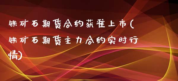 铁矿石期货合约获准上市(铁矿石期货主力合约实时行情)_https://www.zztgc.com_原油期货_第1张