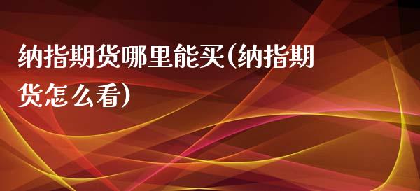 纳指期货哪里能买(纳指期货怎么看)_https://www.zztgc.com_原油期货_第1张