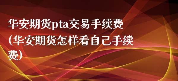 华安期货pta交易手续费(华安期货怎样看自己手续费)_https://www.zztgc.com_期货行情_第1张